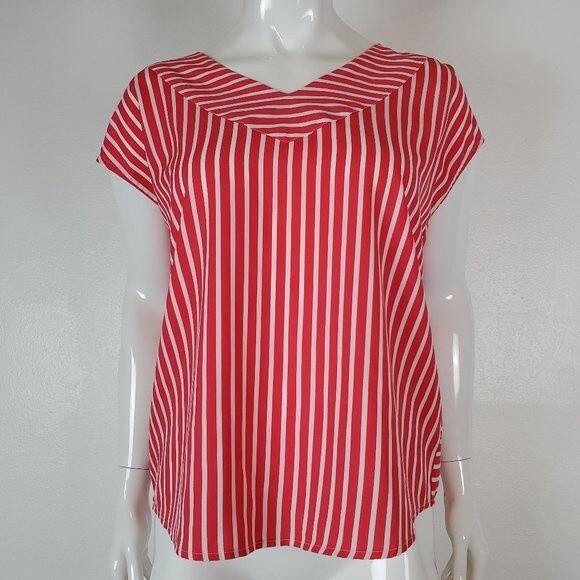 Tommy Hilfiger Pink Striped Blouse - Picture 1 of 7